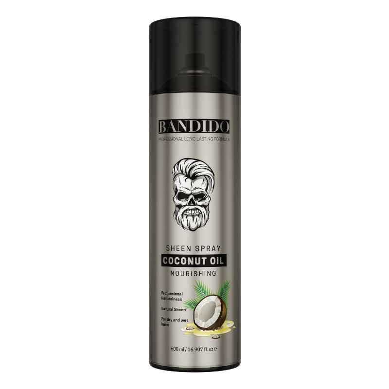 Laque coiffante à base d'huile de coco pour homme 500ml -BANDIDO-